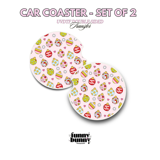 Retro Ornament Balls - UVDTF Coaster
