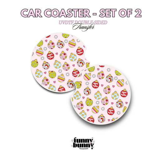 Retro Ornament Balls - UVDTF Coaster