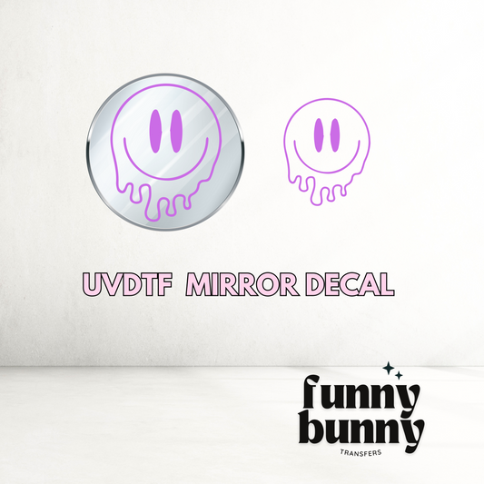 Retro Purple Smiley - UVDTF Mirror Decal