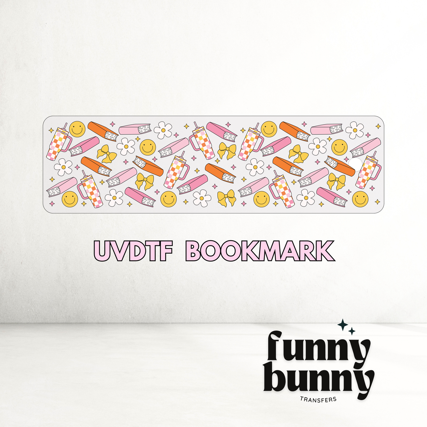 Retro Reading All Year Around Fall - UVDTF Bookmark Decal