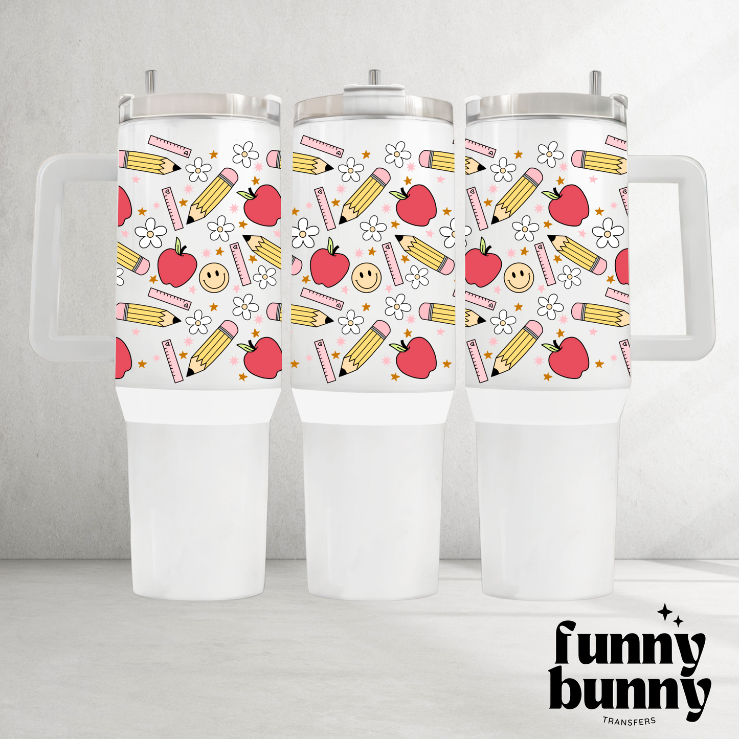 Retro School Teacher - 40oz UVDTF Tumbler Wrap