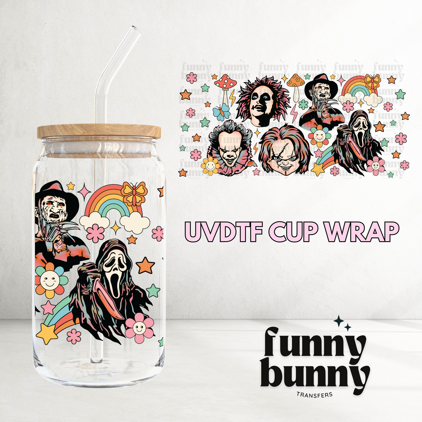 Boho Halloween - 16oz UVDTF Cup Wrap