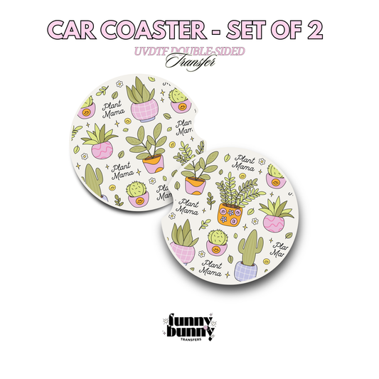 Retro Smiley Plant Mama - UVDTF Coaster