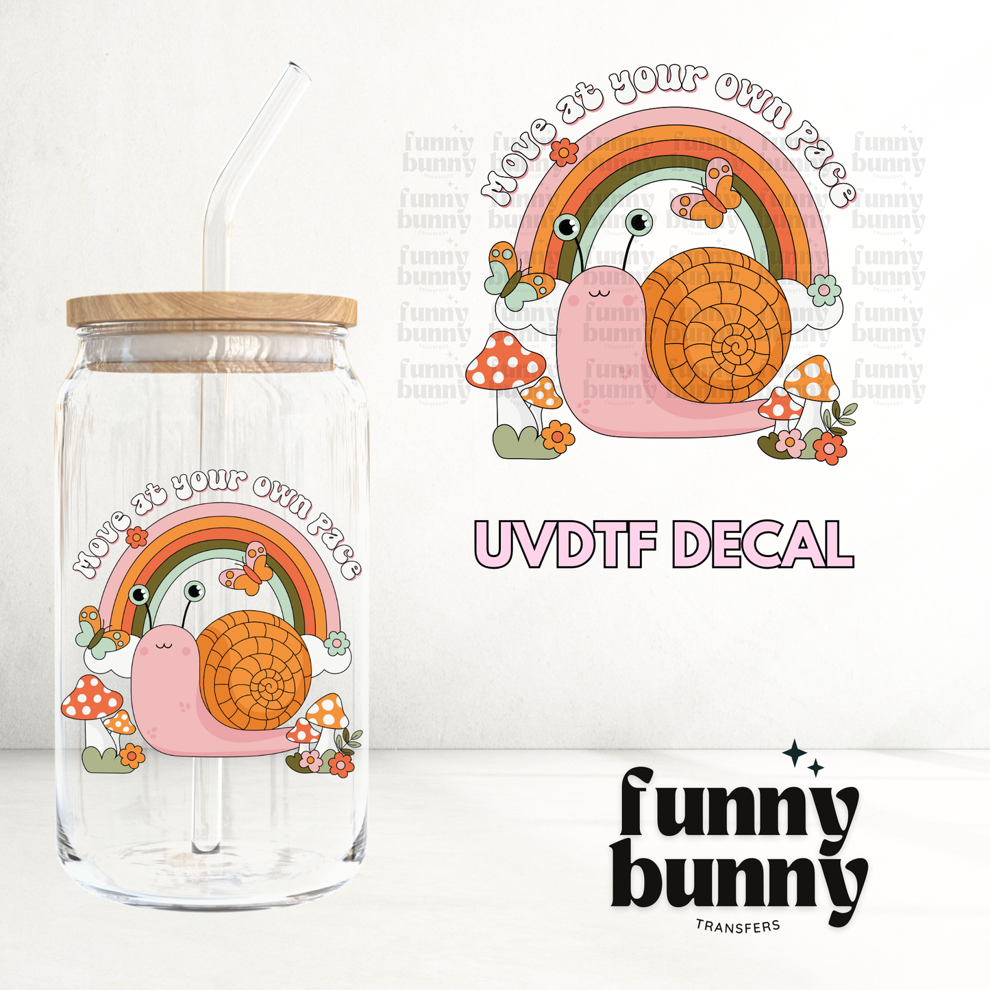 Retro Snail - UVDTF Decal