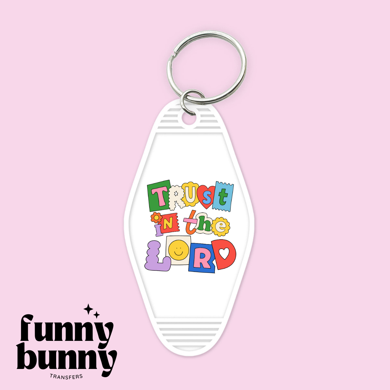 Retro Trust In The Lord - Motel Keychain