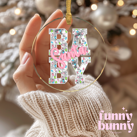 Santa Baby Sequins - UVDTF Ornament Decal