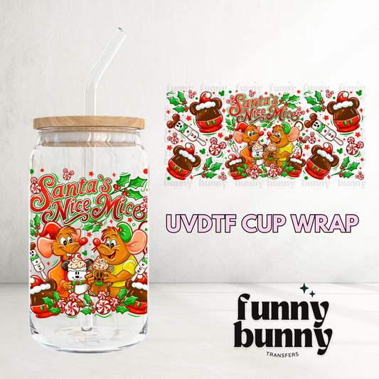 Santa Nice Mice - 16oz UVDTF Cup Wrap