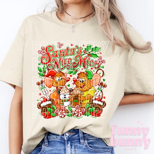 Santa Nice Mice - DTF Transfer