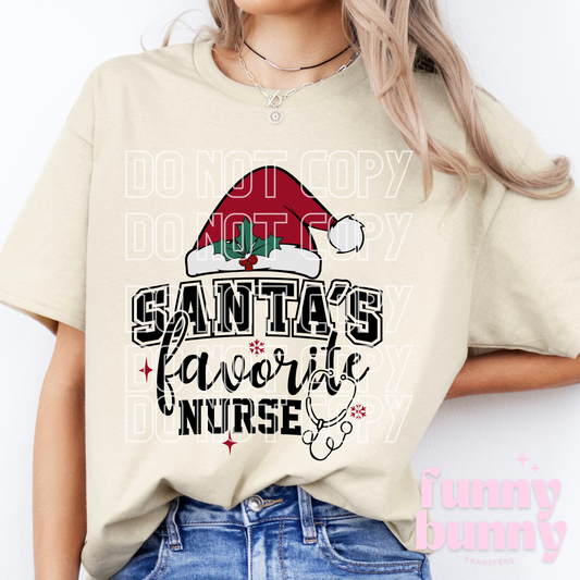 Santa's Fav Nurse - DTF Transfer