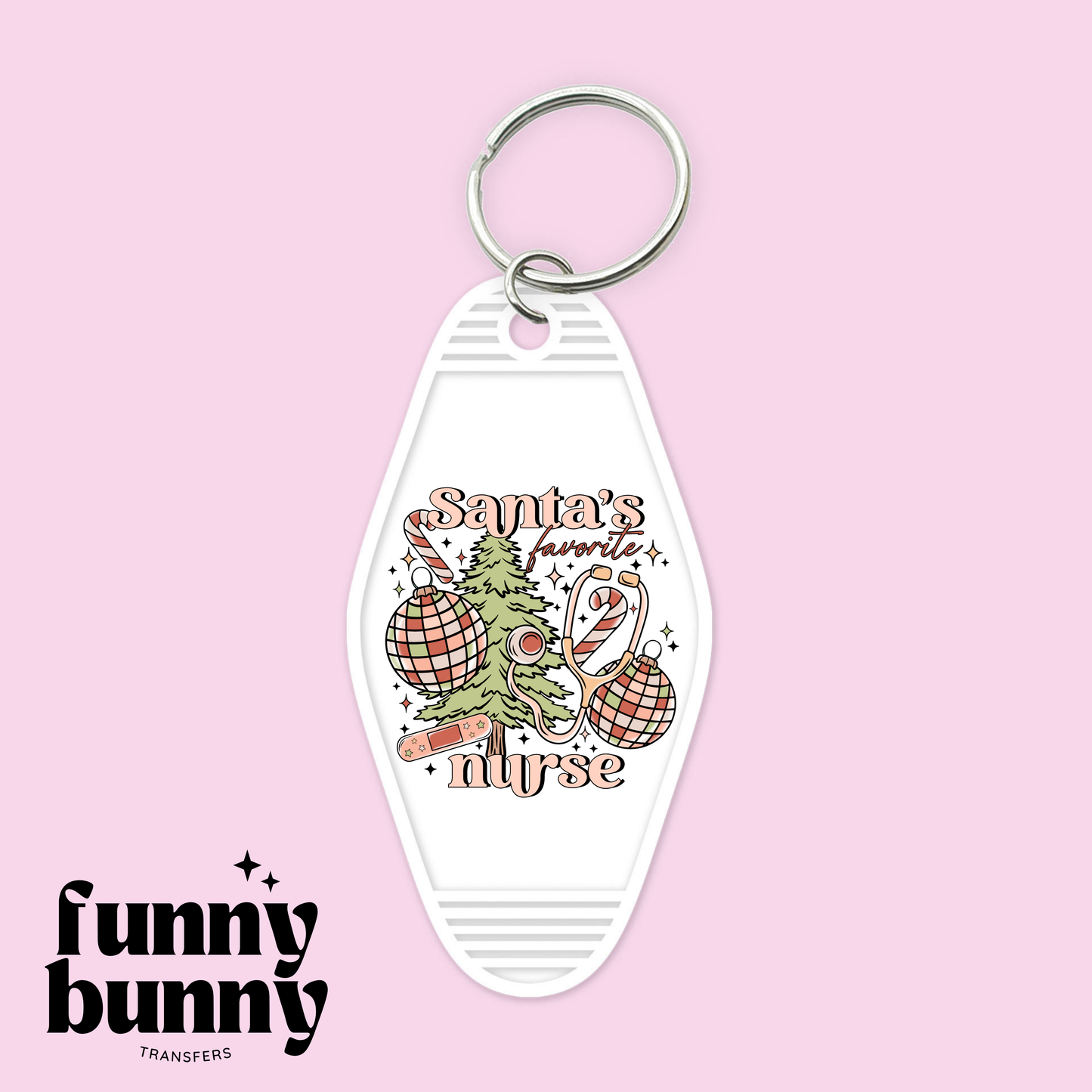 Santa's Favorite Nurse - Motel Keychain