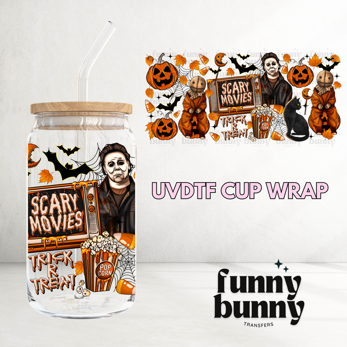 Scary Movie Michael - 16oz UVDTF Cup Wrap