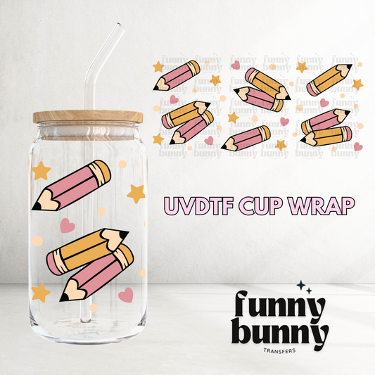 School Pencils - 16oz UVDTF Cup Wrap