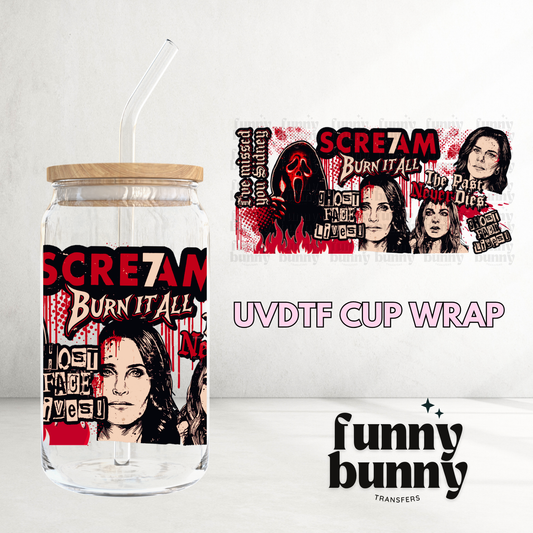 Scre7am- 16oz UVDTF Cup Wrap