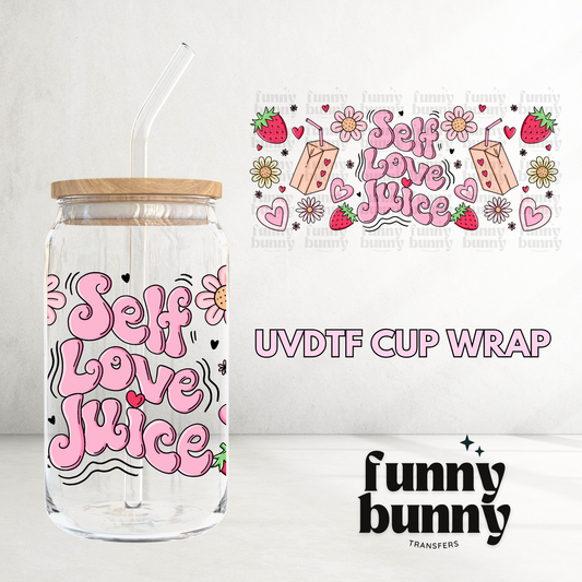 Self Love Strawberry Juice - 16oz UVDTF Cup Wrap