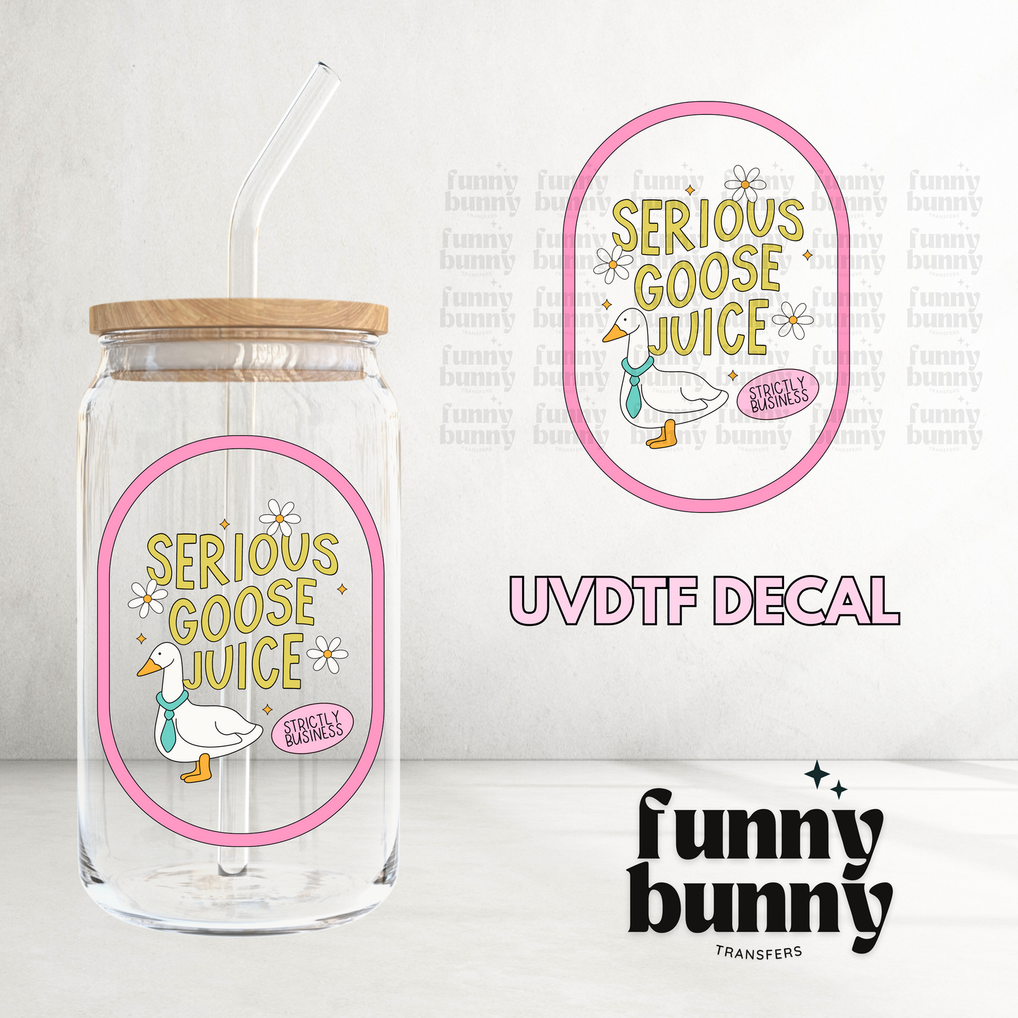 Serious Goose Juice Label - UVDTF Decal