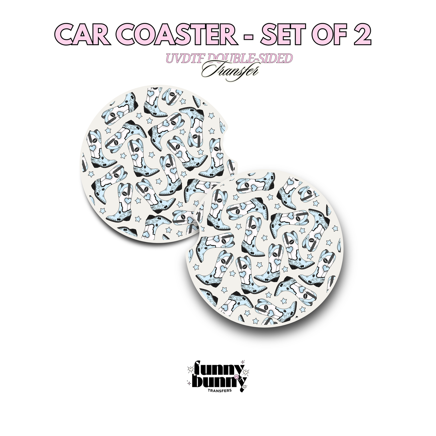 Short N Sweet Cowgirl Blue - UVDTF Coaster