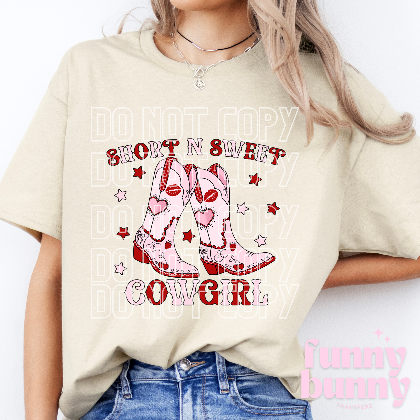 Short N Sweet Cowgirl Pink - DTF Transfer