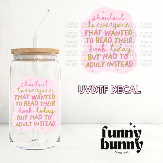 Shoutout Reads - UVDTF Decal