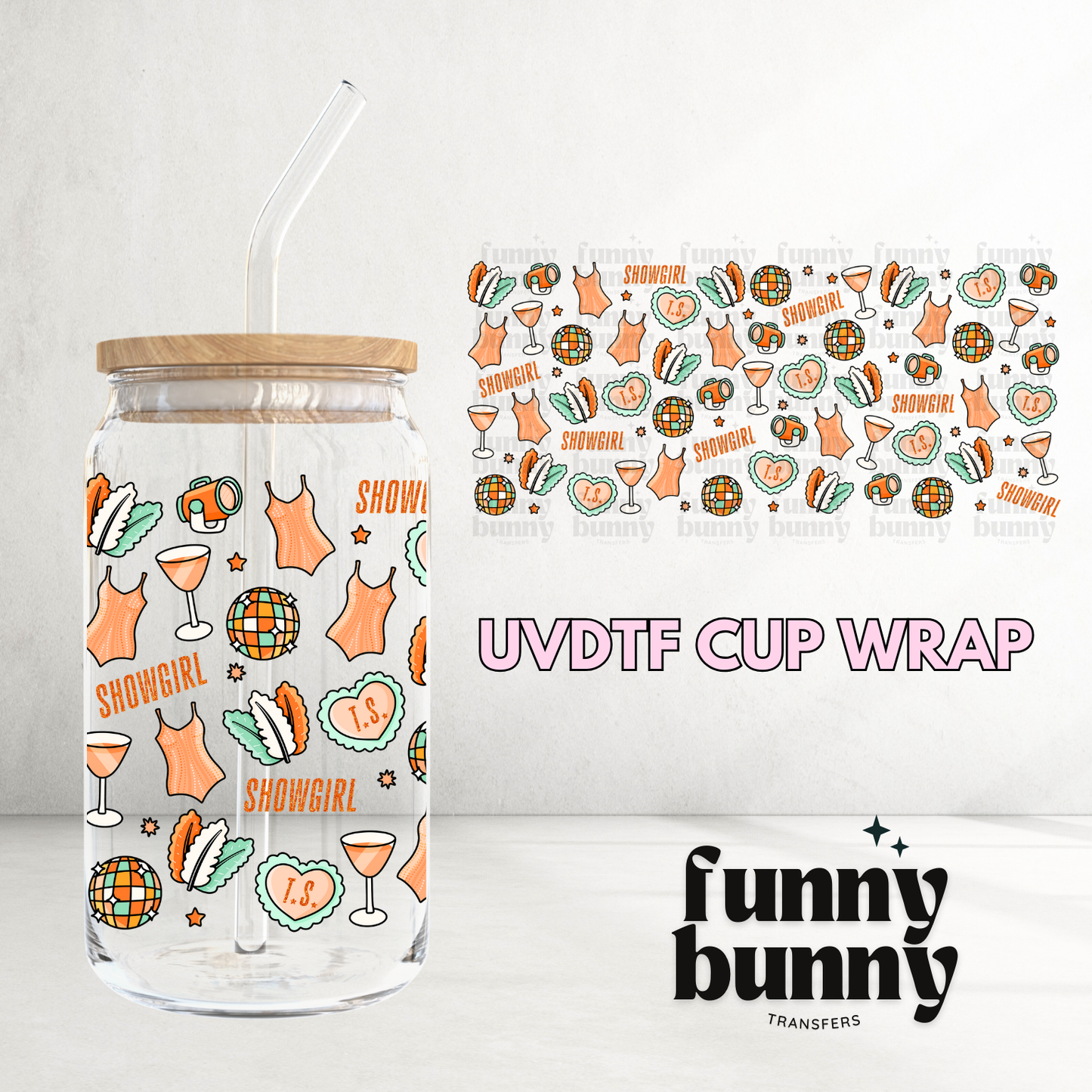 Showgirl - 16oz UVDTF Cup Wrap