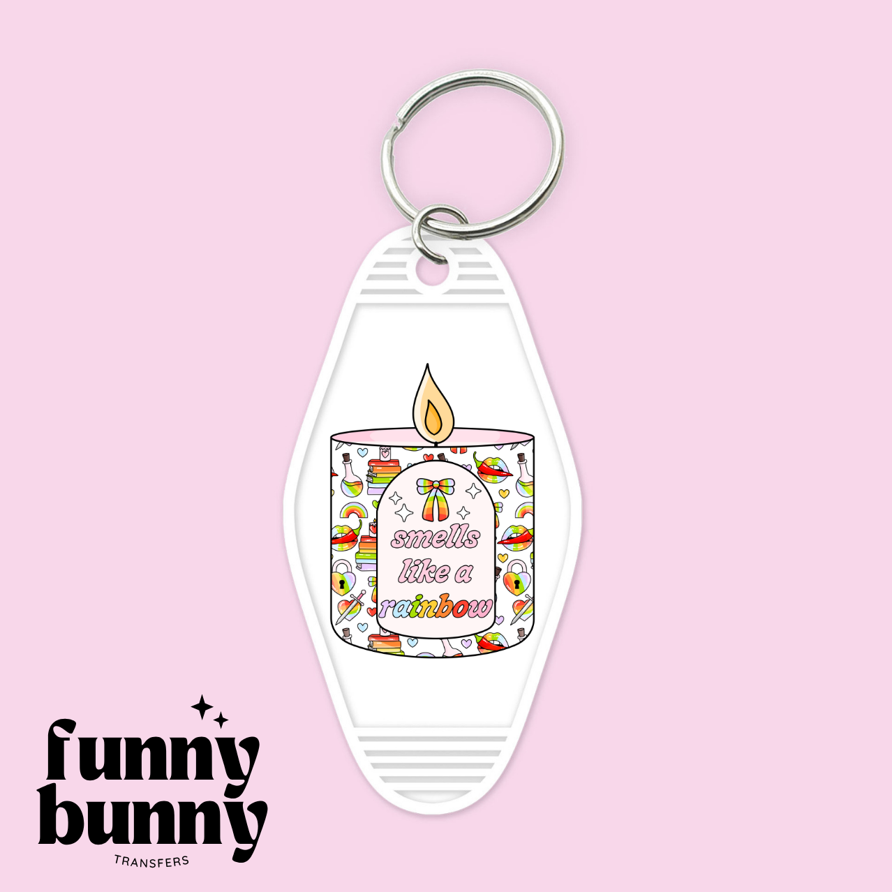 Smells Like A Rainbow - Motel Keychain