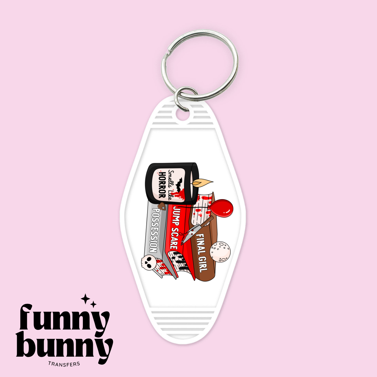 Smells Like Horror Candle- Motel Keychain