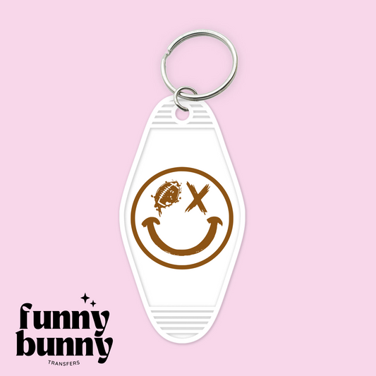 Smiley Football - Motel Keychain