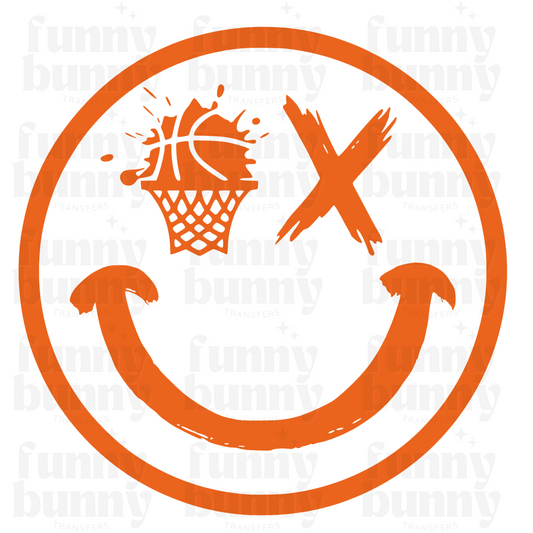 Basketball Face Smiley - Sublimation Transfer