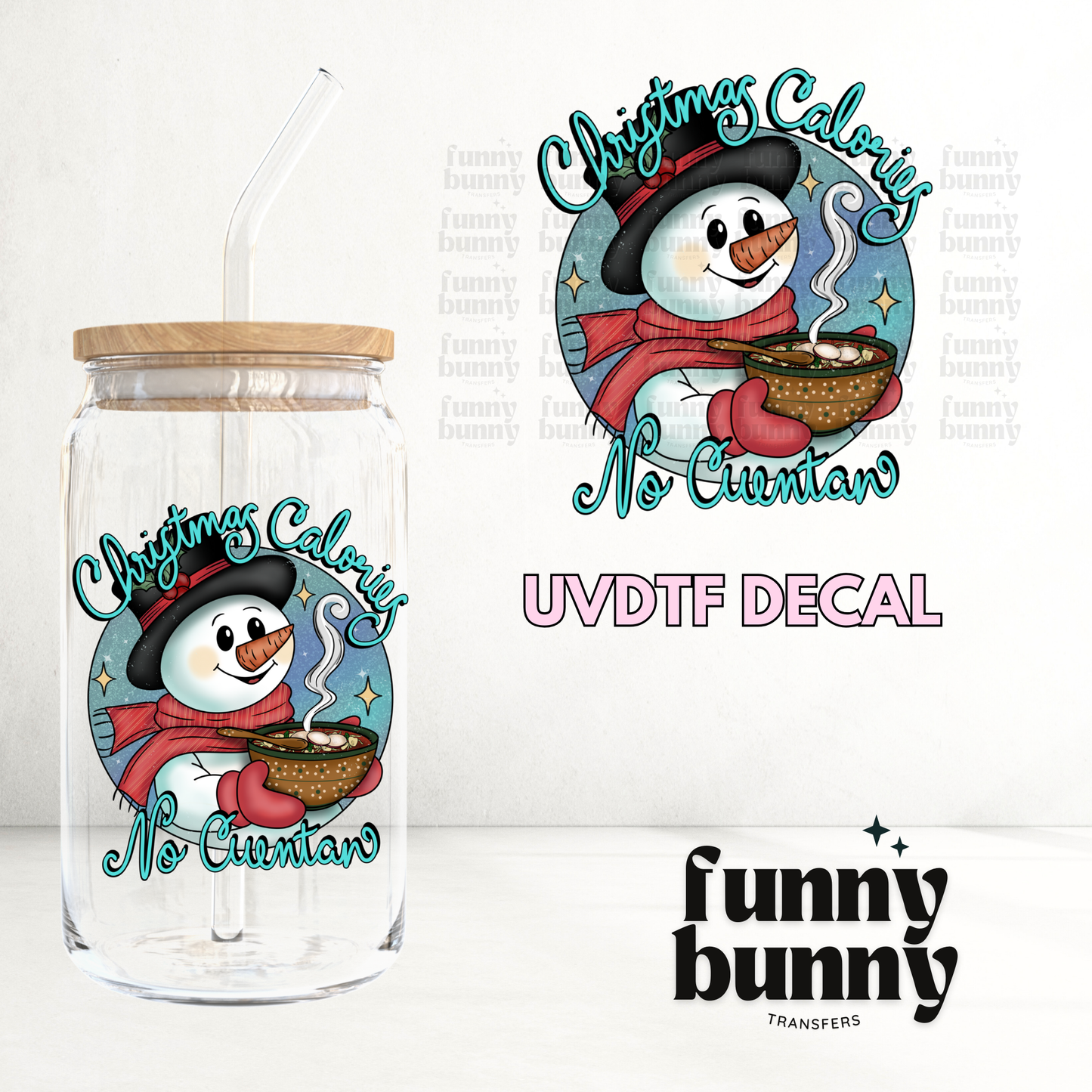 Snowman Calories - UVDTF Decal