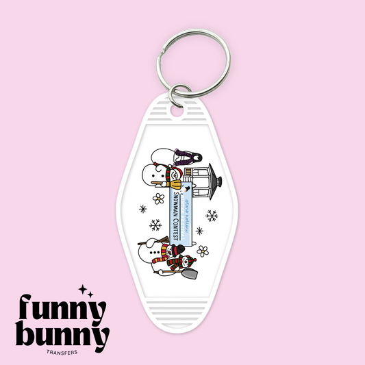 Snowman Contest - Motel Keychain