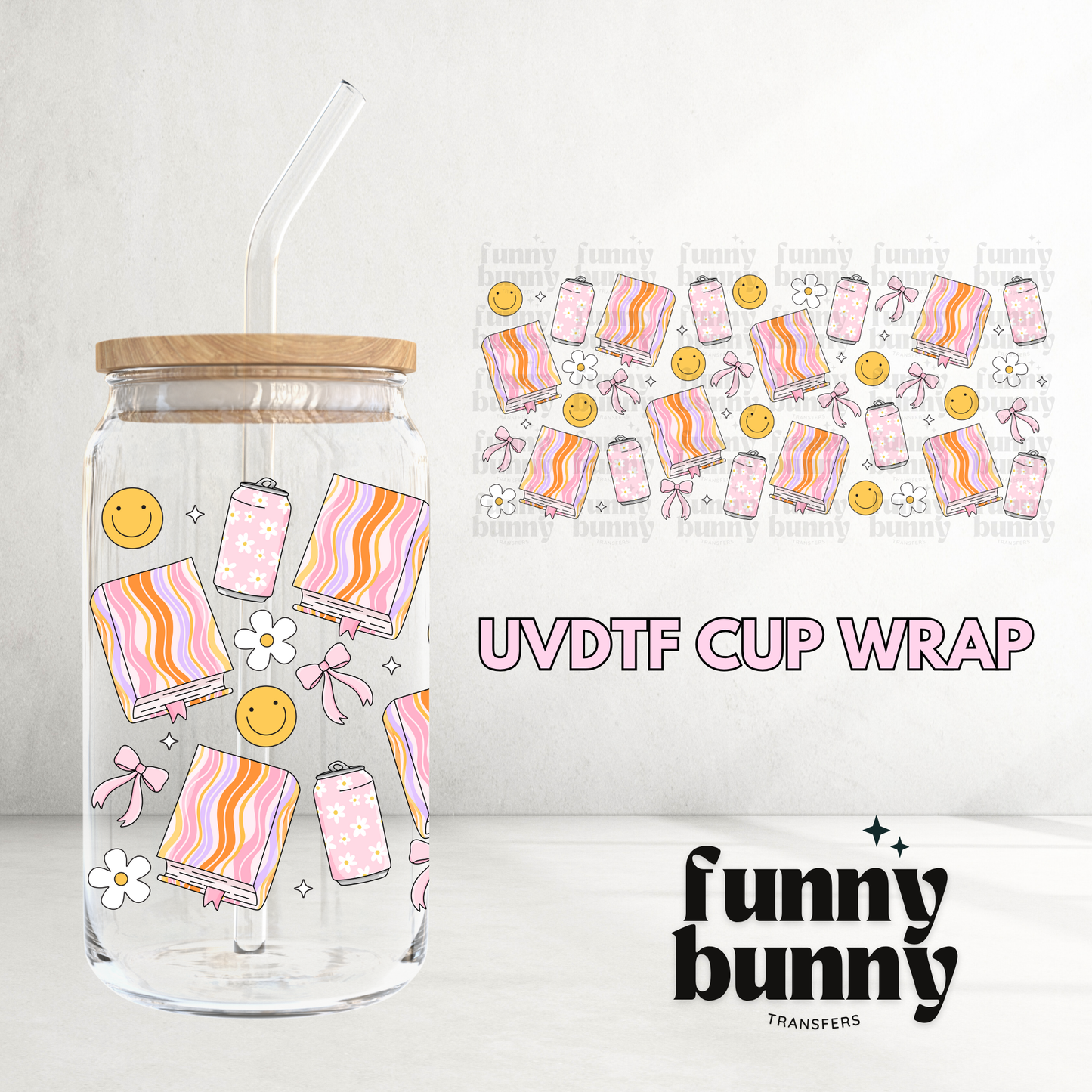 Soda Books - 16oz UVDTF Cup Wrap