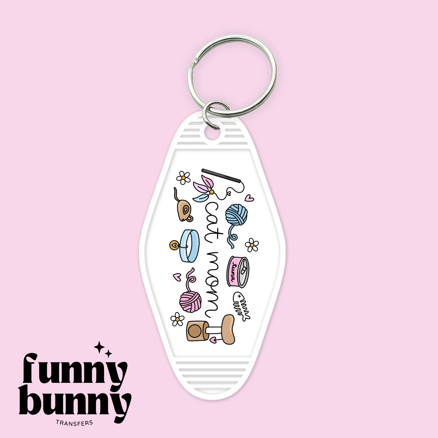 Soft Cat Mom - Motel Keychain