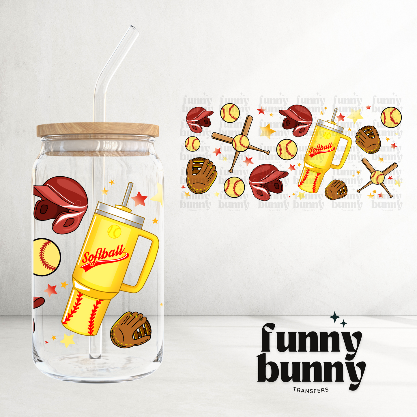 Softball & Tumbler (EXCLUSIVE) -  16oz UVDTF Cup Wrap