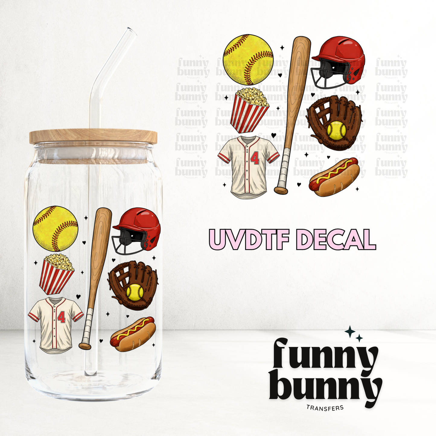 Softball Must Have Essentials - UVDTF Decal