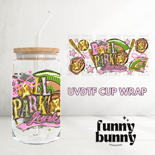Softball Park Junkie - 16oz UVDTF Cup Wrap