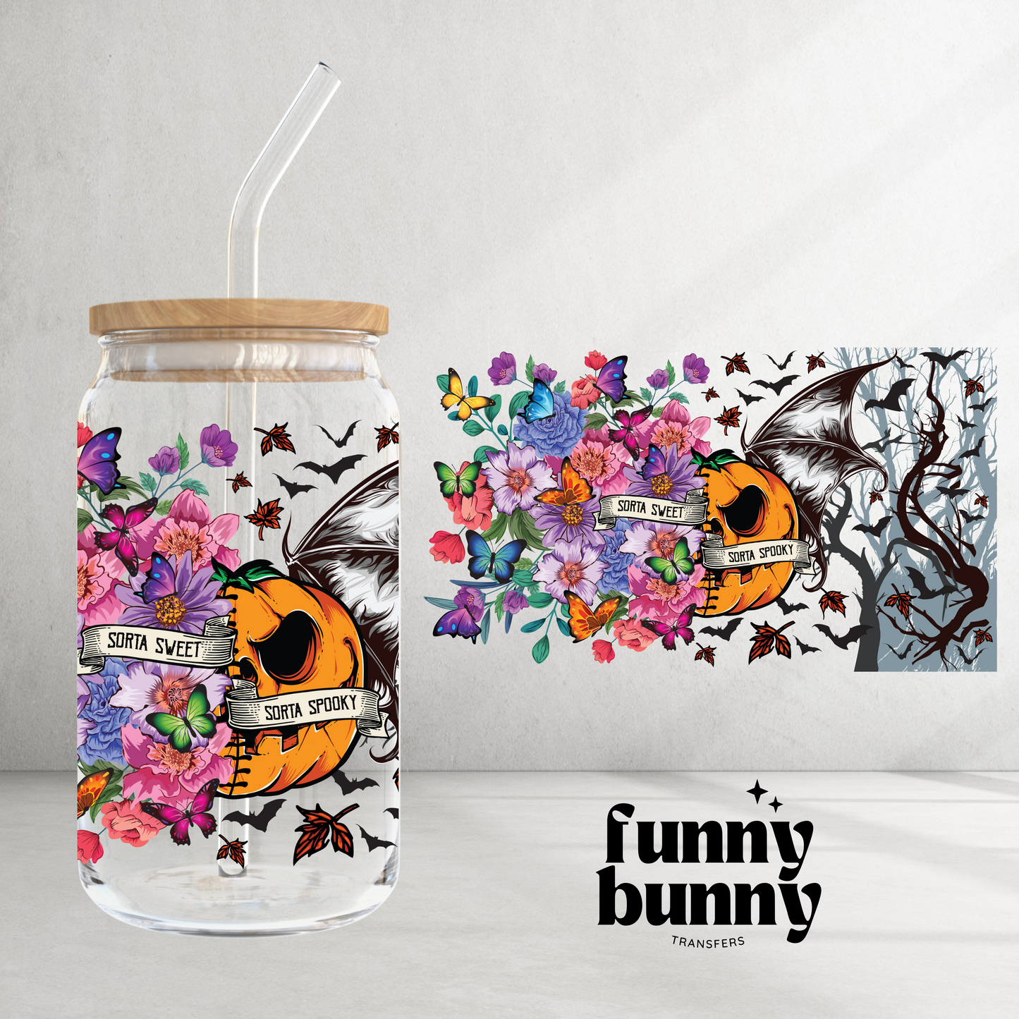 Sorta Sweet Sorta Spooky - 16oz UVDTF Cup Wrap