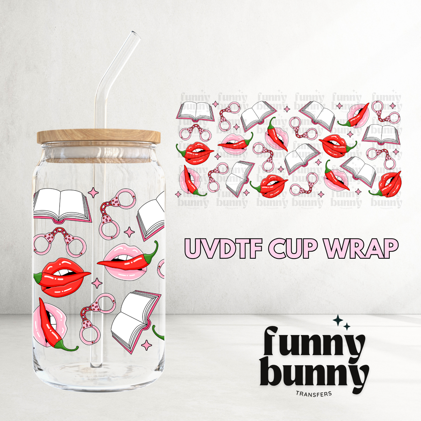 Spicy Romantic Book Club - 16oz UVDTF Cup Wrap