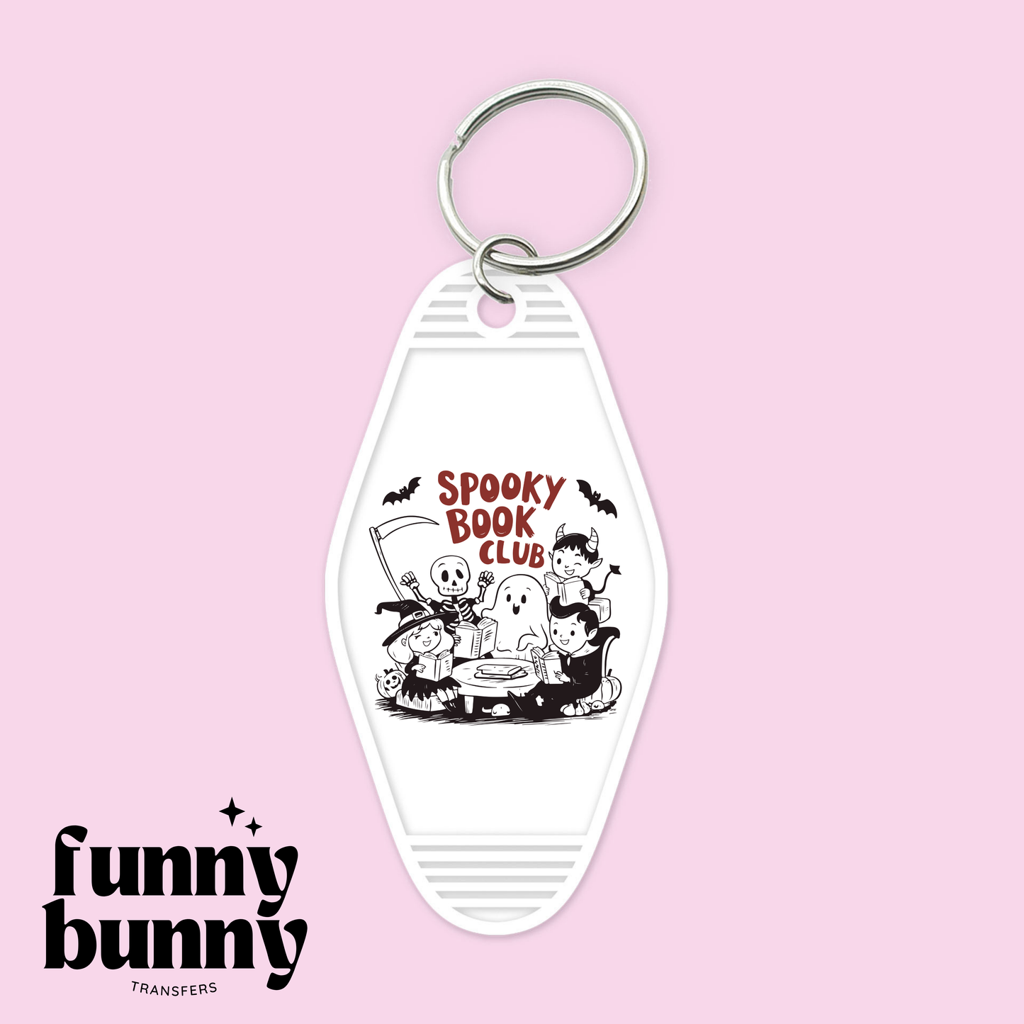 Spooky Bats Book Club - Motel Keychain