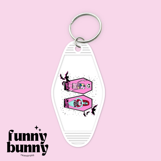 Spooky Beach Couple - Motel Keychain