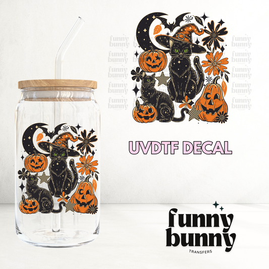 Spooky Black Cat - UVDTF Decal