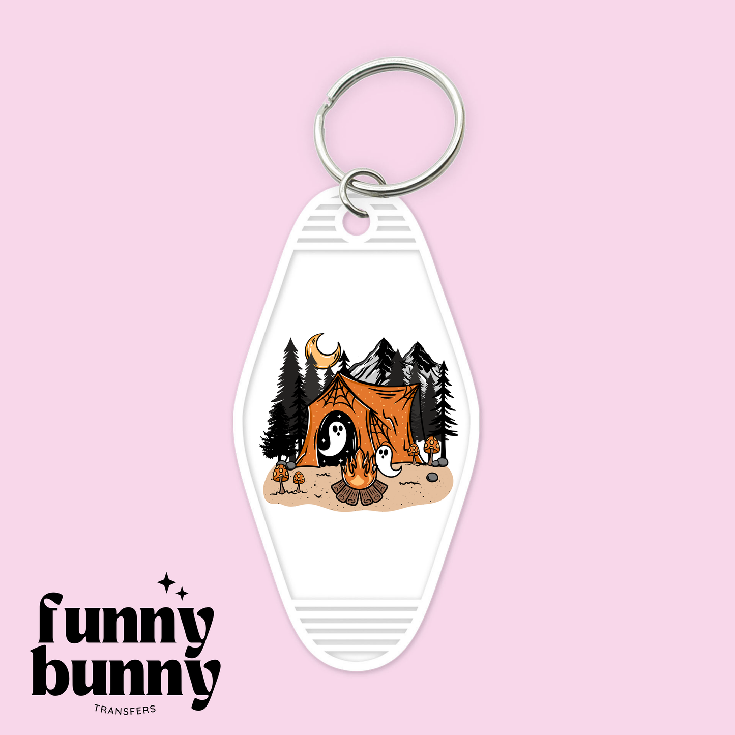 Spooky Camping Night - Motel Keychain