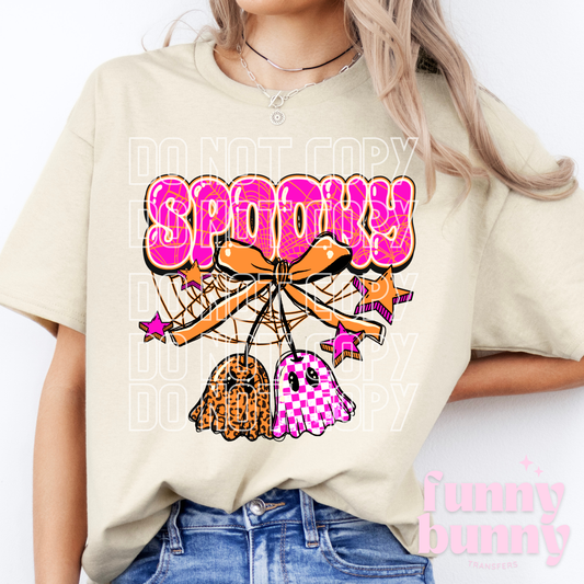 Spooky Checkered Ghostie - DTF Transfer