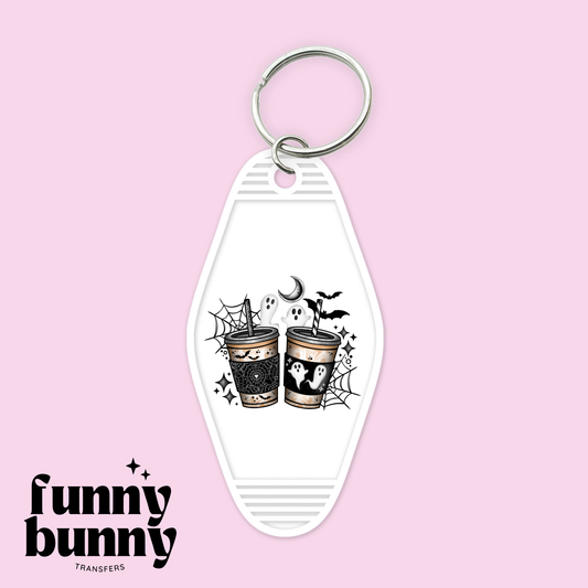 Spooky Haunted Coffee - Motel Keychain