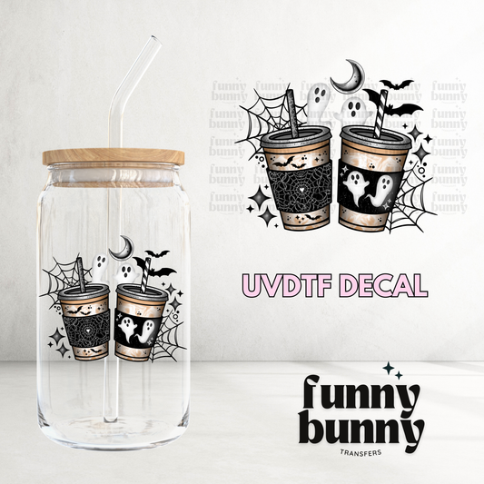 Spooky Haunted Coffee - UVDTF Decal