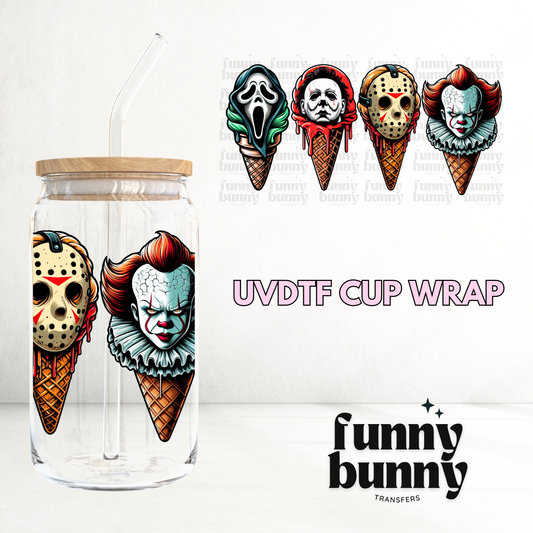 Spooky Cones - 16oz UVDTF Cup Wrap