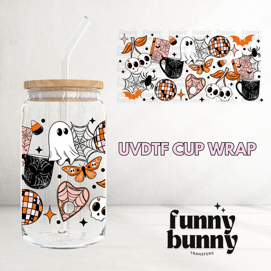 Spooky Disco Doodle - 16oz UVDTF Cup Wrap