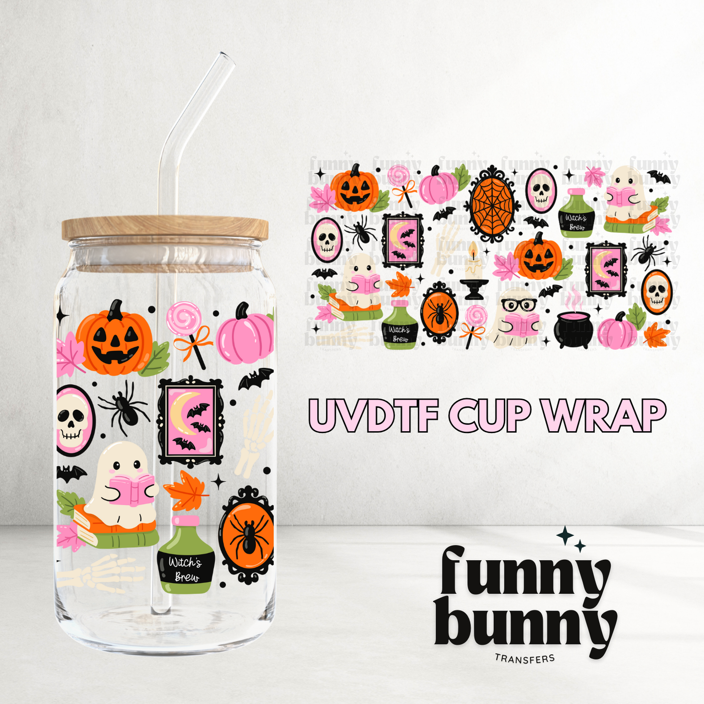 Spooky Frames - 16oz UVDTF Cup Wrap