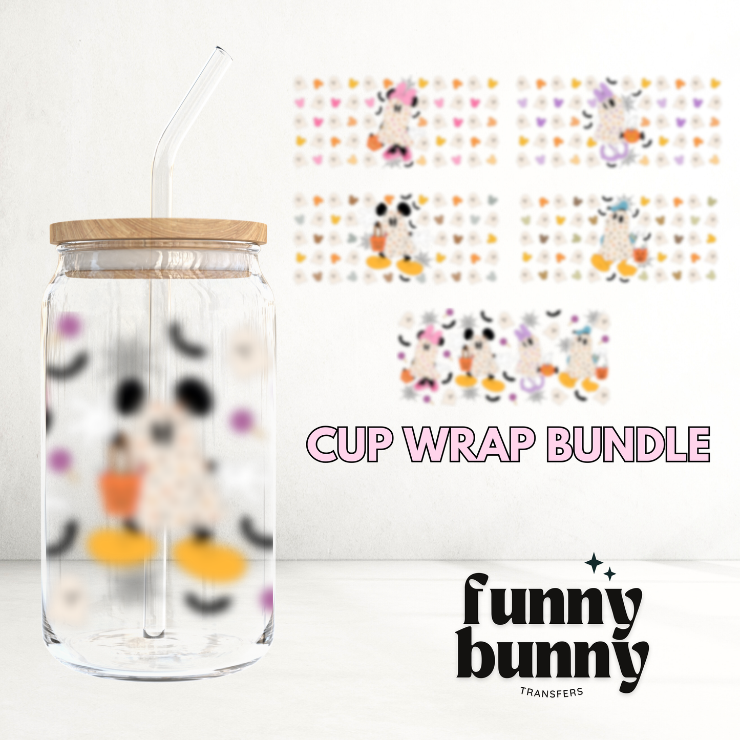 Spooky Friends - UVDTF 16oz Cup Wrap Bundle