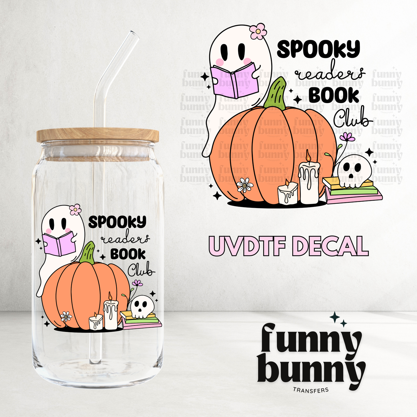 Spooky Ghost Readers - UVDTF Decal