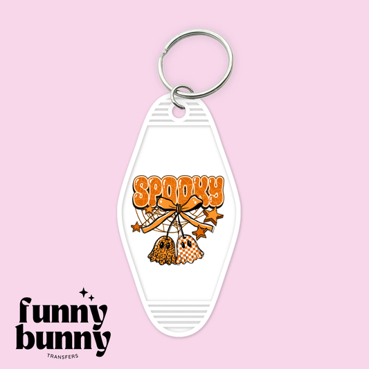 Spooky Ghost & Bow - Motel Keychain