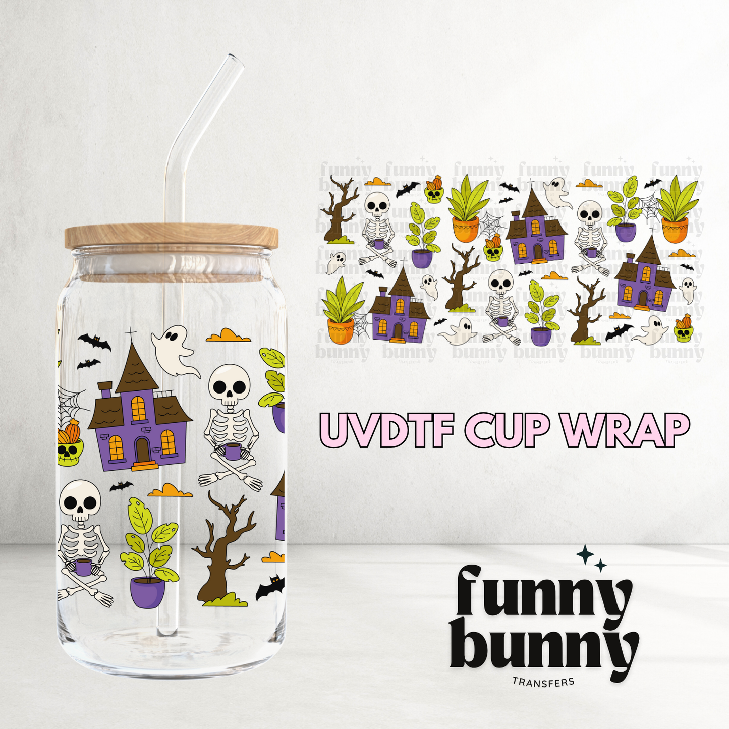 Spooky Haunted Plants 2.0 - 16oz UVDTF Cup Wrap